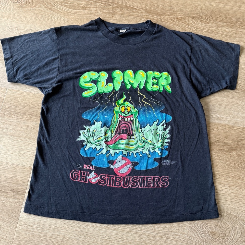 Vintage 80s 1983 Ghostbusters Slimer Single Stitch Tshirt